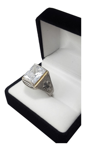 Sello Anillo Plata Y Oro Con Flor De Liz Hombre Envio Gratis