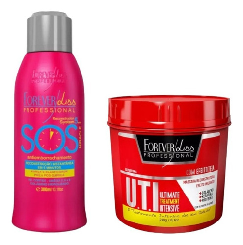 Kit Sos + Uti Reconstrução Capilar Profunda Forever Liss