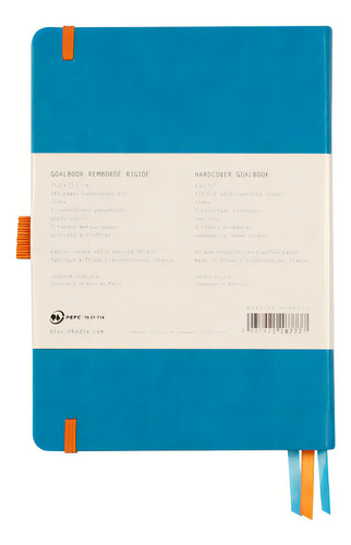 Caderno Pontilhado Goalbook Rhodia A5 120 Folhas Turquoise