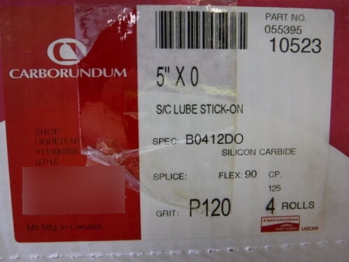 Carborundum 5 X0 S/c P120 Stick On Sanding Disc Qty4 Rol Yyz