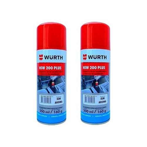 Kit (2) Limpa Ar Condicionado Hsw 200 Plus Wurth