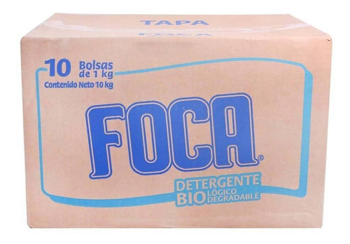 Caja Detergente Foca De 1 Kg Con 10 Bolsas