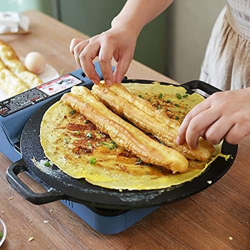 Juego De Comal Para Crepas Camping Pizza Hierro Fundido