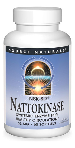 Source Naturals Nattokinasa 33 Mg 60 Softgels Sabor Sin Sabor