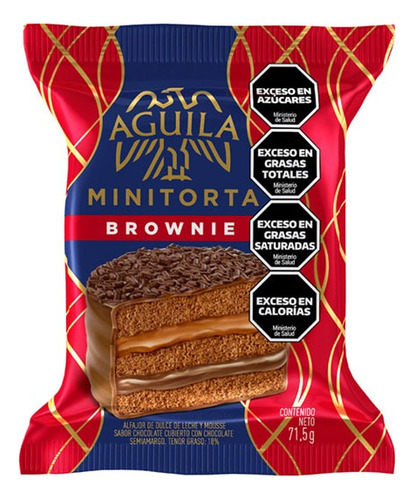 Alfajor Aguila Mini Torta Brownie 71g - Caja X 21un