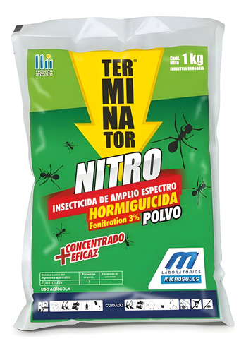 Terminator Nitro Hormiguicida En Polvo 1 Kilo Barril