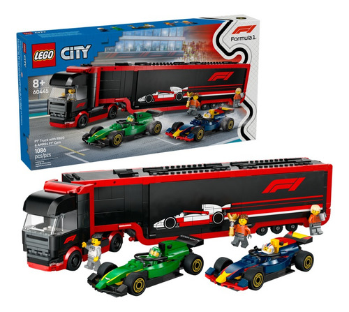 Lego City 60445 Camion De F1 Con Coches De F1 Rb20 Y Amr24