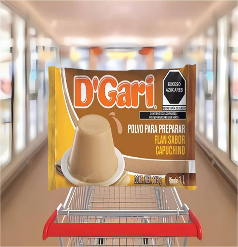D'gari 3 Flanes De Leche Sabor Capuchino Rinde 1 Litro Wow