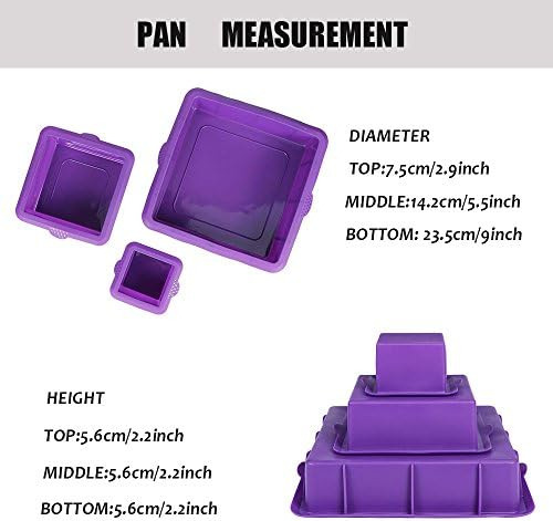 Juego De Moldes Cuadrados Para Pasteles, Moldes De Silicona