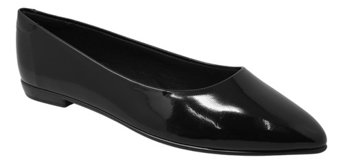 Flats Negros Verniz Casuales Zapatos Mujer Beira Rio 4136395