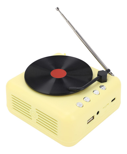 Altavoz Retro Estilo Tocadiscos, Calidad De Sonido Hifi Bt5.