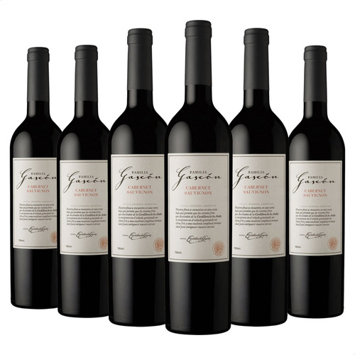 Vino Familia Gascon Cabernet Sauvignon Tinto 750ml X6