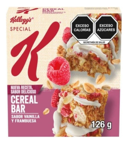4 Pzas Barras De Cereales Kellogg's Special K Sabor Vainilla