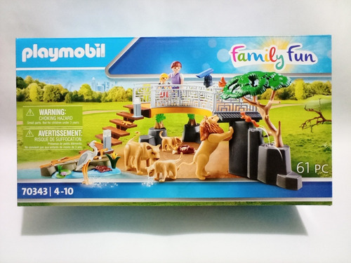 Playmobil Zoo Familia De Leones Set 70343 Geobra 2020 61 Pzs (Usado)