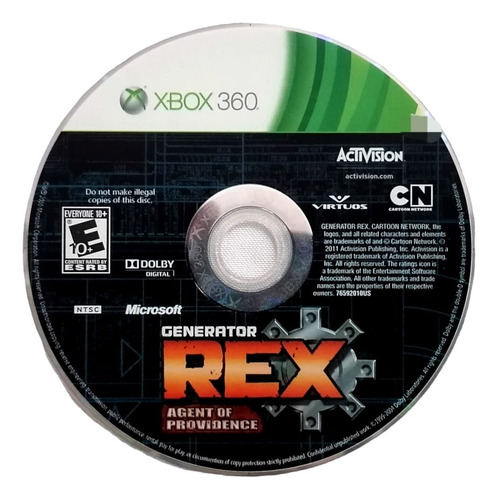 Generator Rex Agent Of Providence Solo Disco Xbox 360 (Reacondicionado)