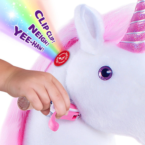 Paseo A Caballo En Unicornio Rosa Para Niñas De 4 A 8 Años Color