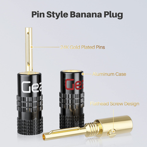 Cable De Altavoz 14 Awg 30 Metros Con Enchufes Banana 12 Pie