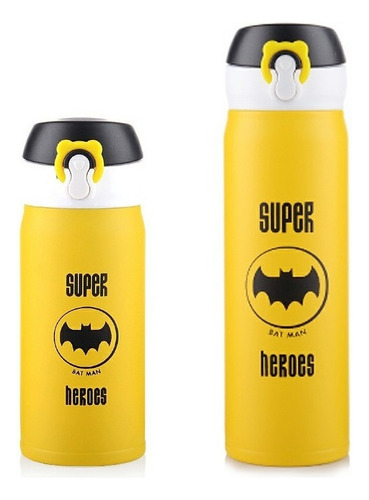 L 2 Piezas Batman Taza Termos Café Oso Frío 350ml 450ml
