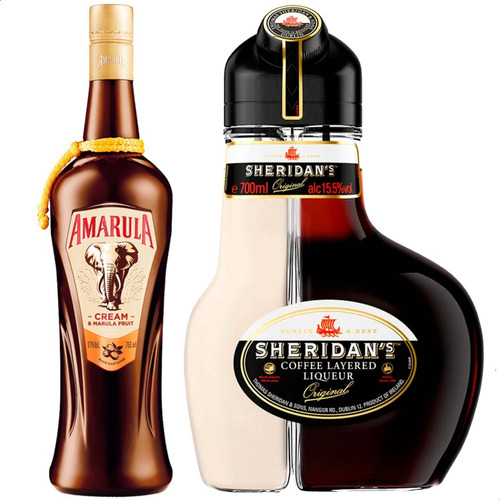 Licor Sheridans + Licor Amarula Importado Crema Marula 