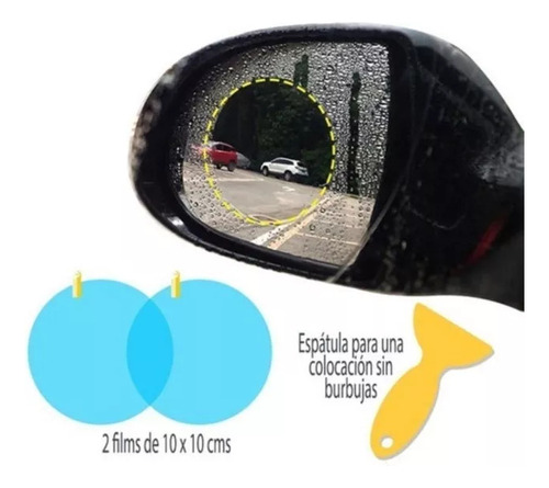 Film Impermeable Anti Niebla Agua Espejo Retrovisor Auto Par
