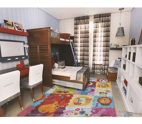 Imagem 3 de 6 de Tapete Infantil Educativo Atividades Duplo 120x90 Gigante