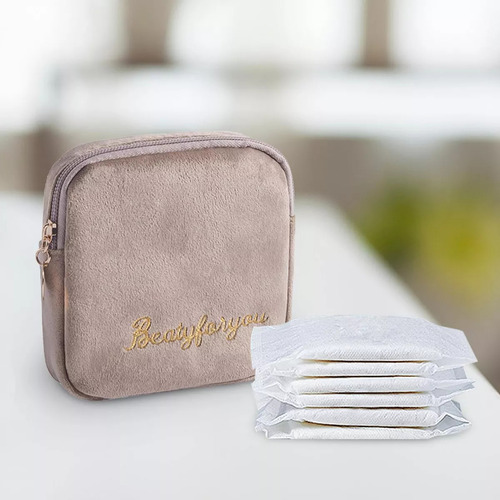 Bolsa De Almacenamiento De Toallas Sanitarias De Color Caqui