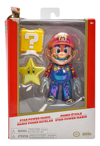 Super Mario Poder Estelar Jakks Oro 10cm Jakks Pacific Cd