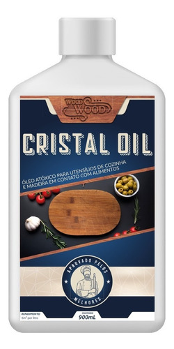 Óleo Cristal Wood Wood 900ml Atóxico Cristal Oil