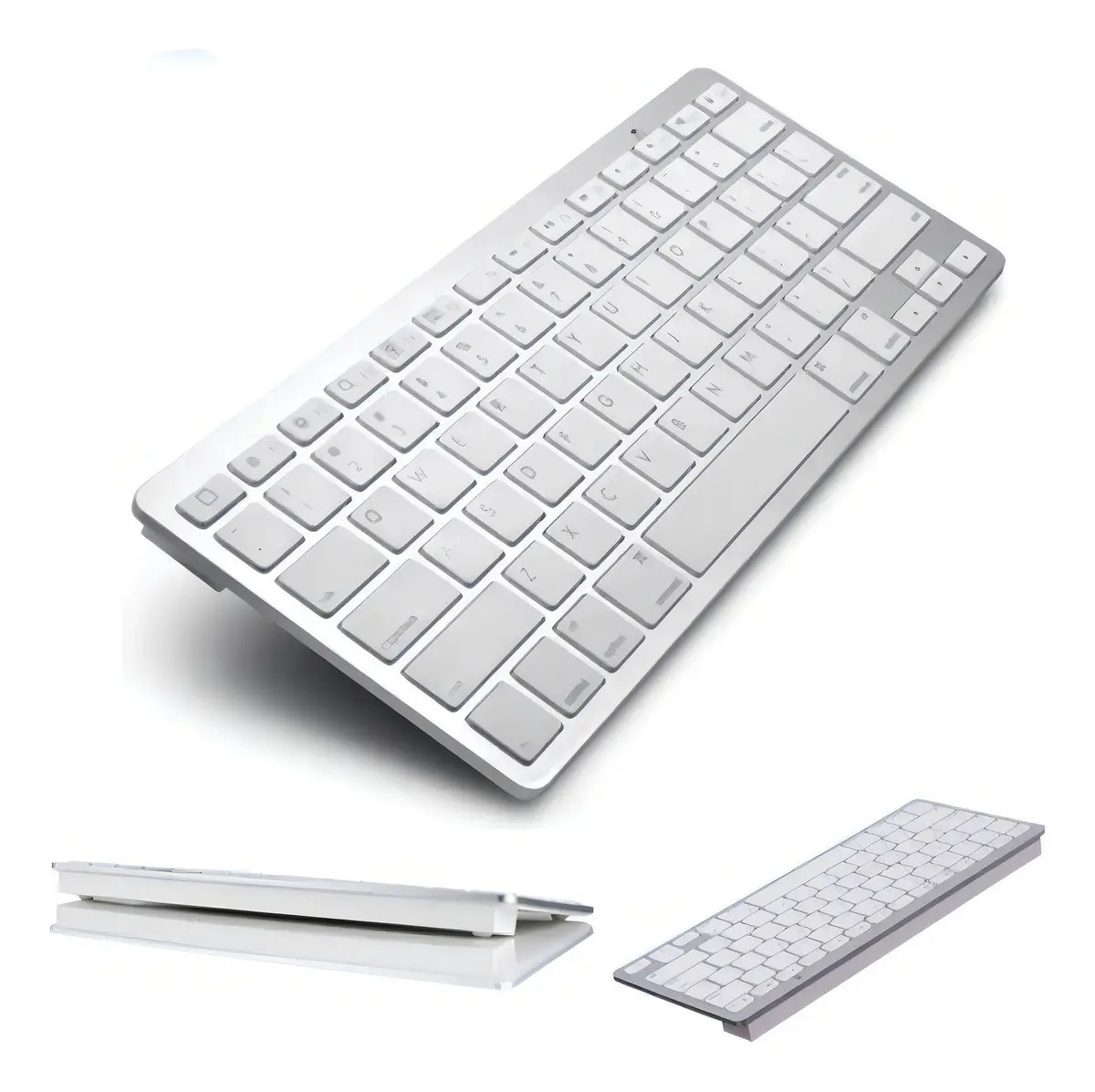 Teclado Bluetooth Sem Fio Android Ios iPad Mac Cor de teclado Branco