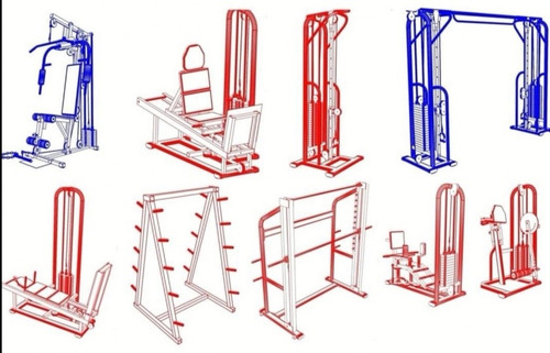 Paquete De 144 Planos Para Constuir Equipo De Gimnasio