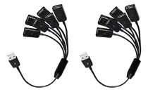 Comprar 2 Cables De Extensión Usb, 6 En 1, Carga Usb Rápida, Carga 3