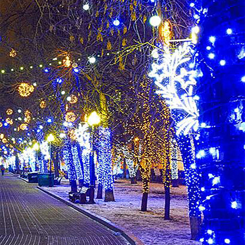 O Led String Lights Com Decoração De Natal Em Modo Multiflas