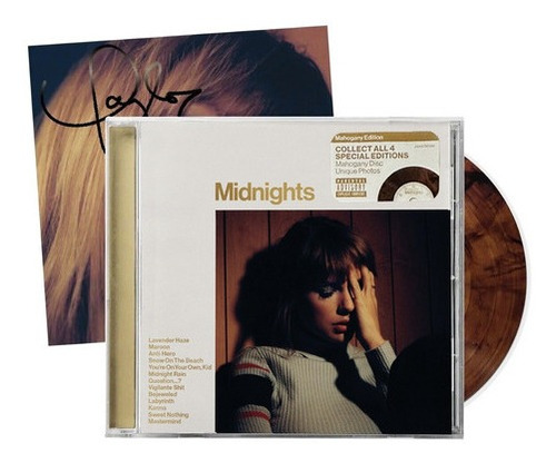 Taylor Swift Midnights Mahogany Special Edition Cd Nuev&-.