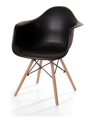 Imagen 3 de 4 de Paquete De 4 Sillas Eames Hood Con Brazos Moderna Retro