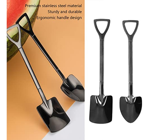 2 Cucharas De Acero Inoxidable De 6 Pulgadas, Ergonómicas, P