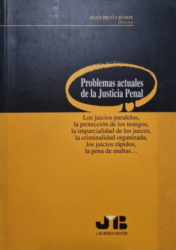 Problemas Actuales De La Justicia Penal. Joan Picó I Junoy