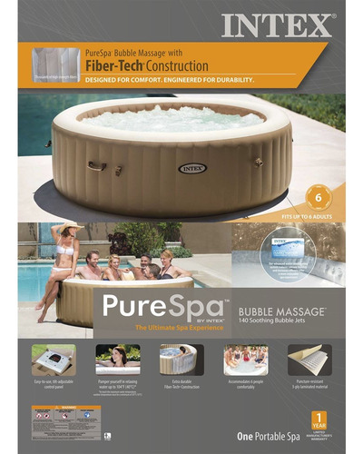Spa Inflable Intex Purespa Bubble Massage 6 Personas