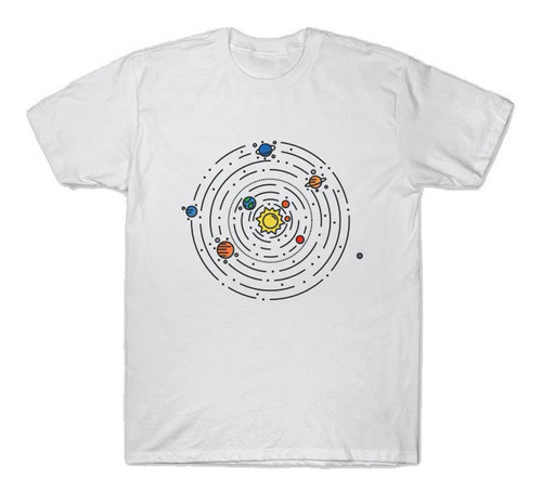 Playera Camiseta Amantes Del Espacio Sistema Solar Planetas