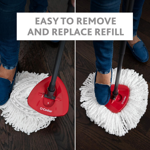 Microfibra Spin Mop O-cedar Easywring Com Balde Vermelho Cin
