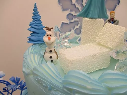 Frozen - Juego de 23 piezas para decoración de pastel de cumpleaños de Elsa  y Anna, Arendelle primaveral en contraste con Arendelle congelado