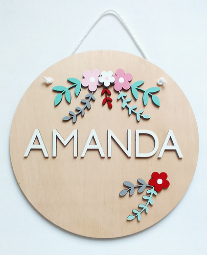 Imagen 2 de 10 de Carteles Con Nombre Cuarto-maternidad - Decoración Infantil