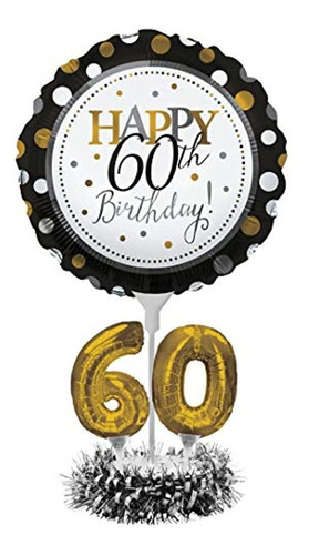 Kit De Centro De Mesa De Globos, Happy 60th Birthday