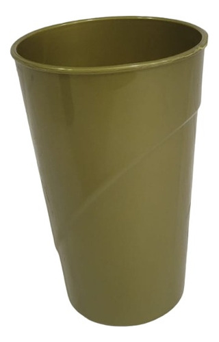 Vaso Plastico Resistente Alto 473 Cc Set X 12 Undiades Color Dorado Oscuro