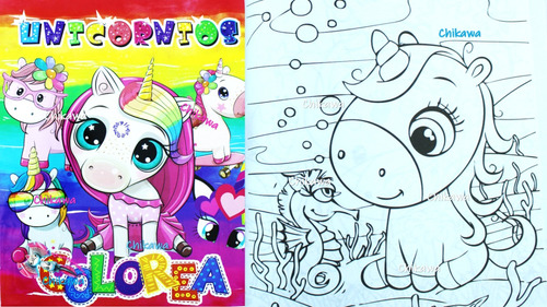 15 Libro Para Colorear Unicornio Tamaño Carta, 16 Paginas :)