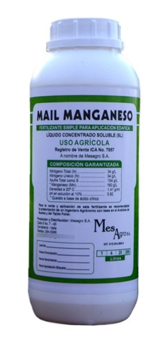 Quelato De Manganeso O Mn Quelatado - Fertilizante Liquido