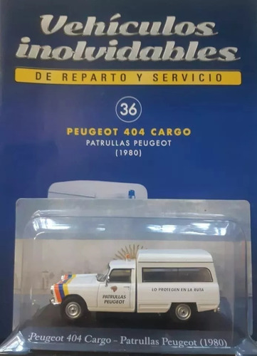 Autos Inolvidables Peugeot 404 Cargo Patrullas 1980 1/43