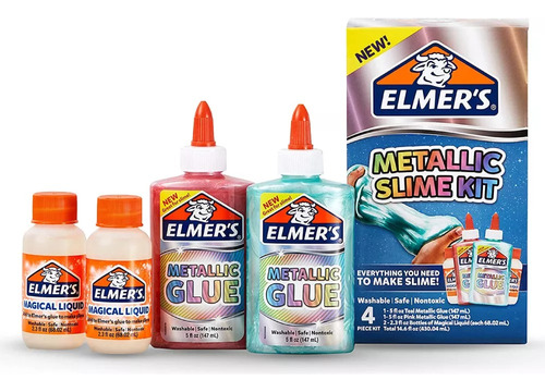 Kit Slime Elmers Colores Metálicos  Con Activador Everkid