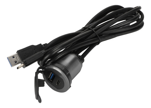Cable De Extensión Empotrado Tipo C 3.1 Usb 3.0 Para Coche F