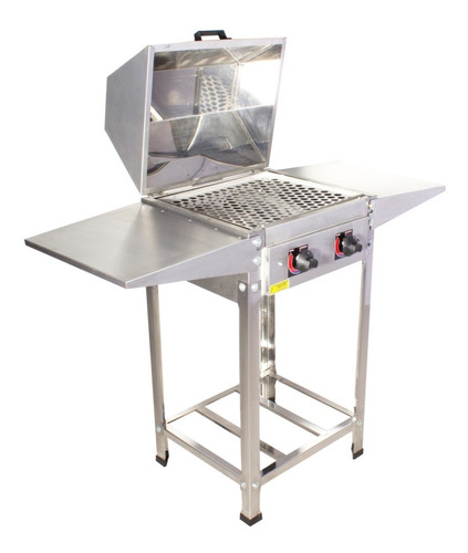 Imagem 4 de 8 de Churrasqueira Churrasco A Bafo Multiuso Grill Inox A Gás 2q