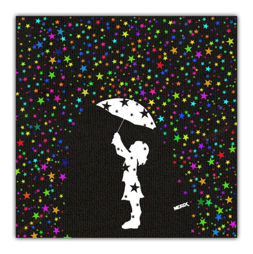 Poster Arte 50x50cm Obra Raining Stars - Decorar Sala Quarto